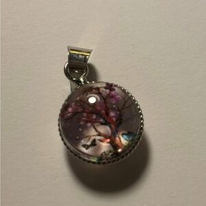 Elegant Silver and Purple Pendant